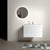 36 Inch White Bathroom Vanity with Large Storage Wall Mounted Floating Design One-Piece Basin In White