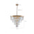 Aestin's 23.6-Inch 4 Tier Golden Modern Crystal Chandelier