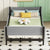 Gray Twin Bed with Headboard, Footboard, Safeguards, and Built-in Book Storage Rack