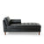 Contemporary Chaise Lounge with Button Tufting and Bolster Pillow