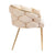 Luxury Beige Velvet Accent Chair with Gold Legs