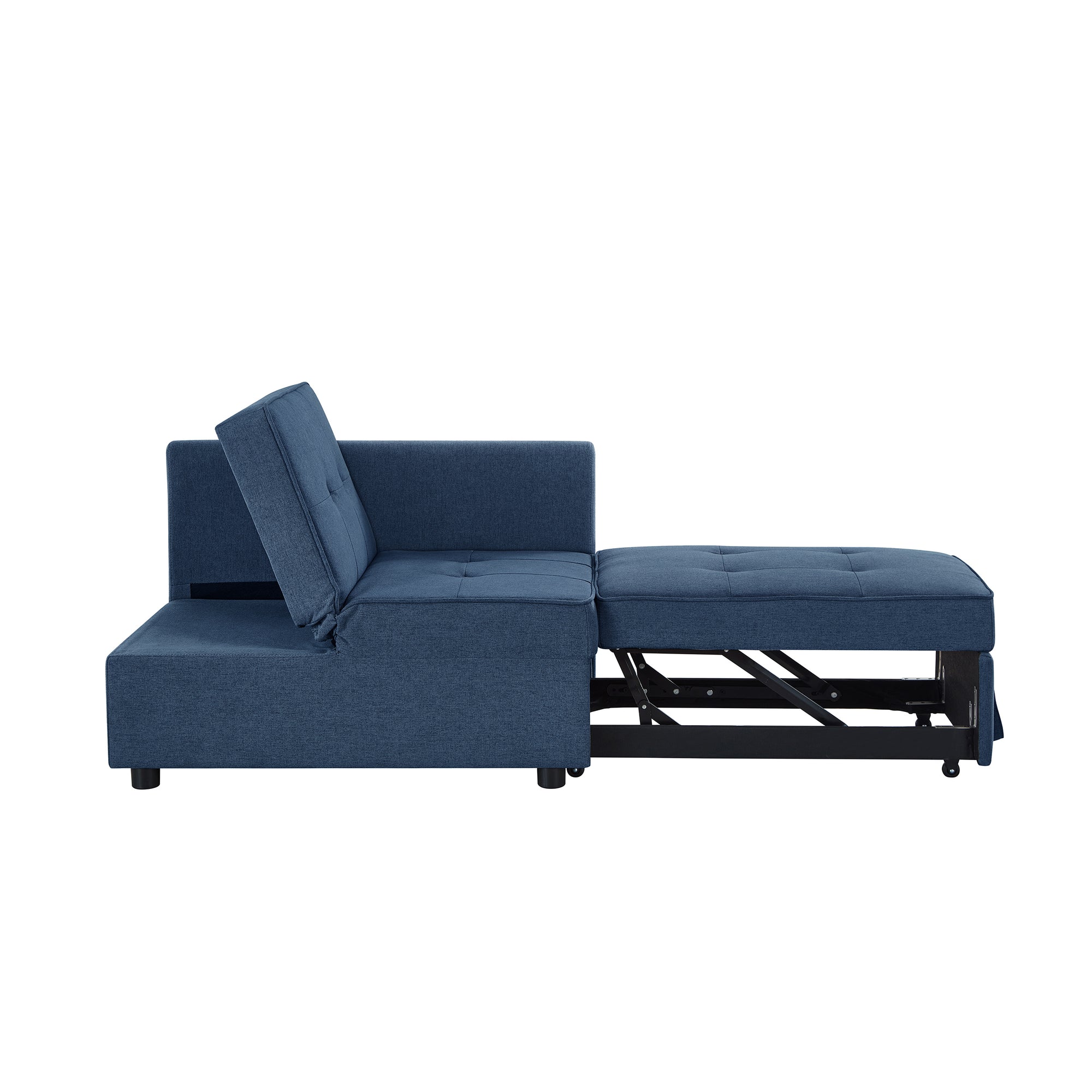 4 in 1 Blue Multifunctional Sofa Bed with Adjustable Backrest