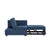 4 in 1 Blue Multifunctional Sofa Bed with Adjustable Backrest