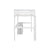 White Twin Loft Bed with Built-in Desk, Storage Cabinet, Guardrails & Ladder