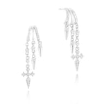 Load image into Gallery viewer, 14k Triple Huggie Dangle Earrings Pair
