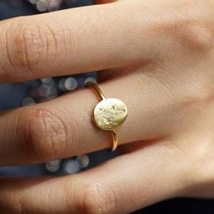 Birth Flower Ring Custom Dainty Ring
