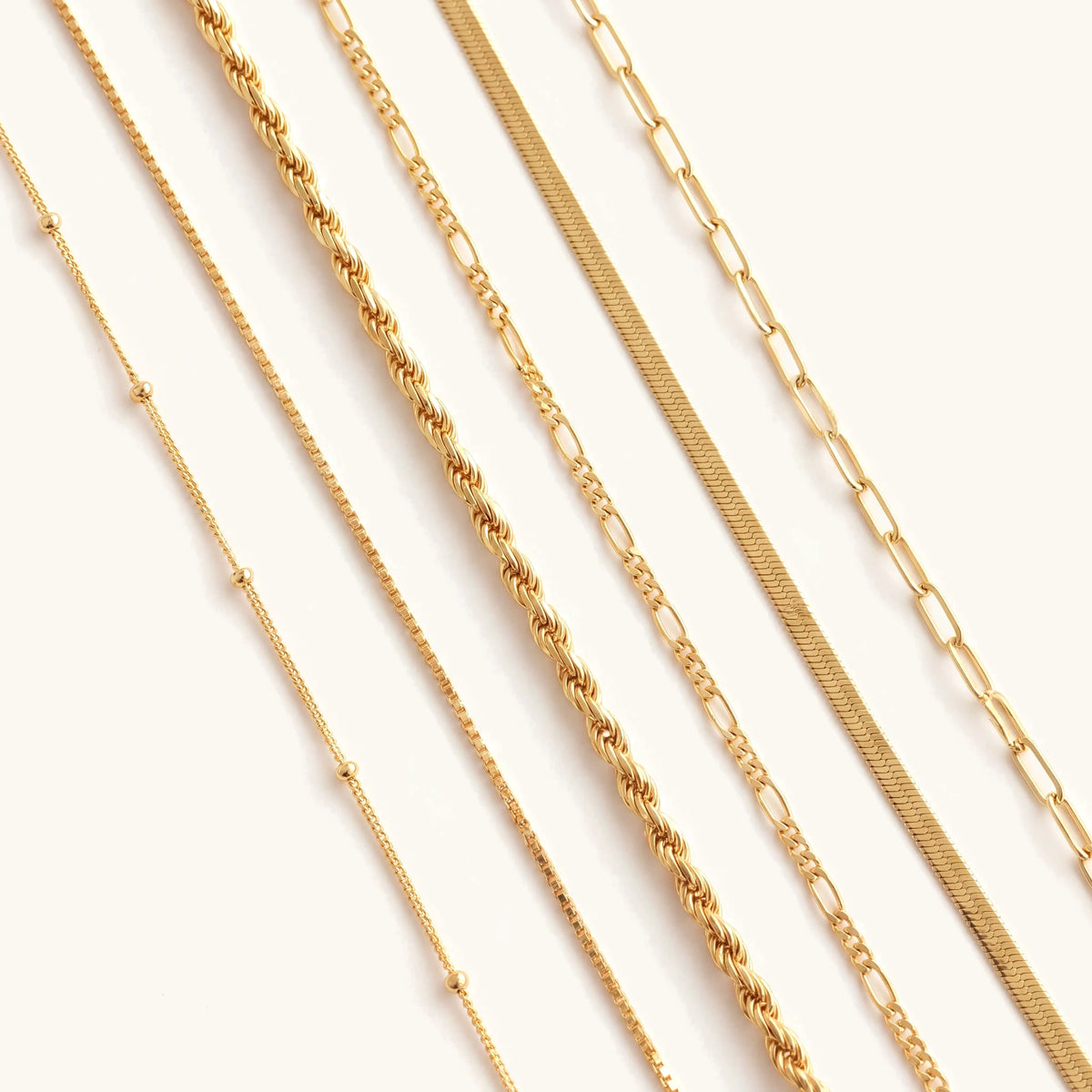 6pc Classic Bracelets Stack in gold