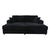 2-Seater Corduroy Chaise Lounge Sofa With Cup Holders