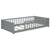 Gray Twin Toddler Floor Bed with Built-in Book Storage Rack