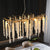 39.4-Inch Golden Waterfall Crystal Chandelier