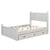 Ancient White Queen Size Farmhouse Bed Frame with Storage Drawers