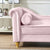 Modern Pink Velvet Chaise Lounge With Storage Compartment