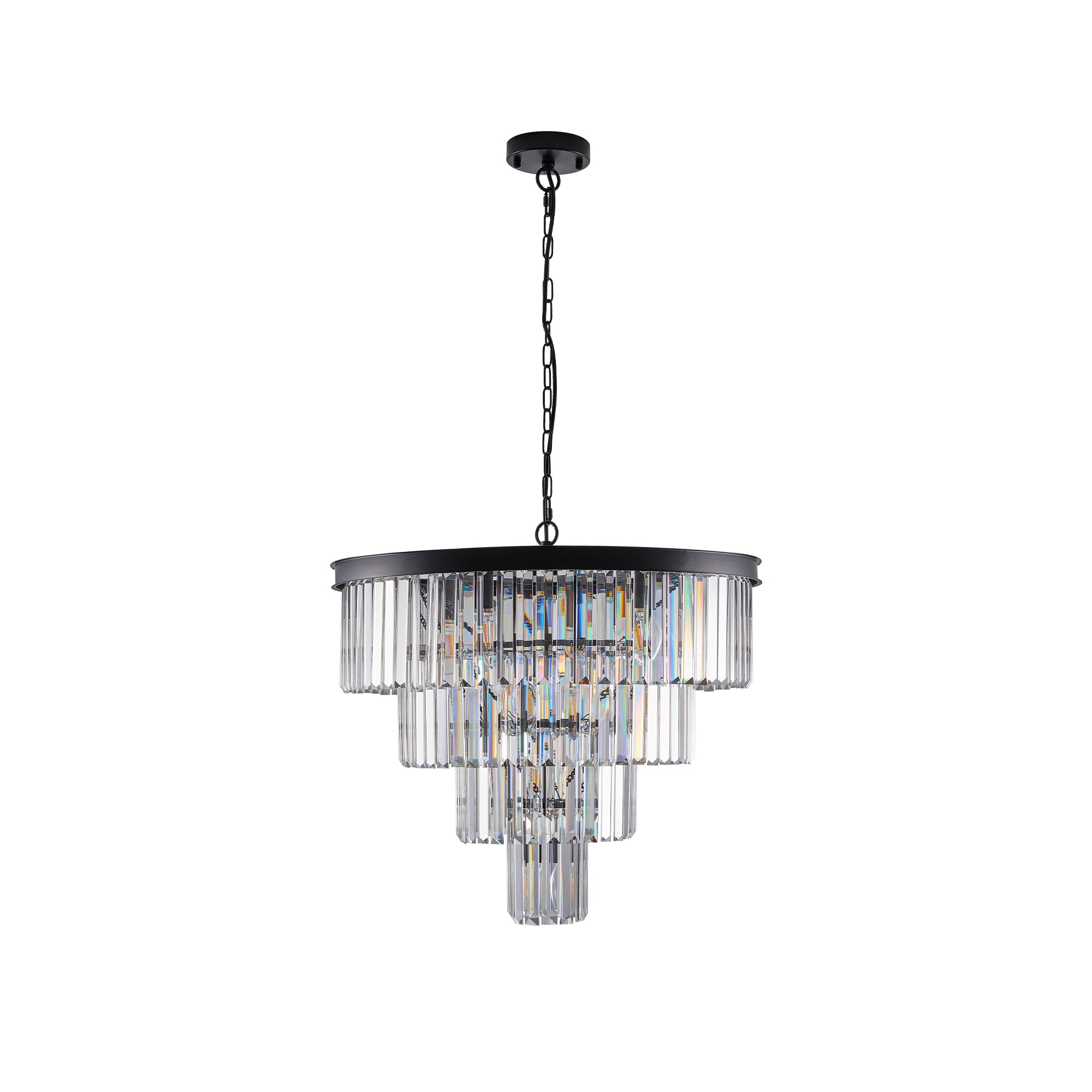 Contemporary Black Modern Crystal Chandelier