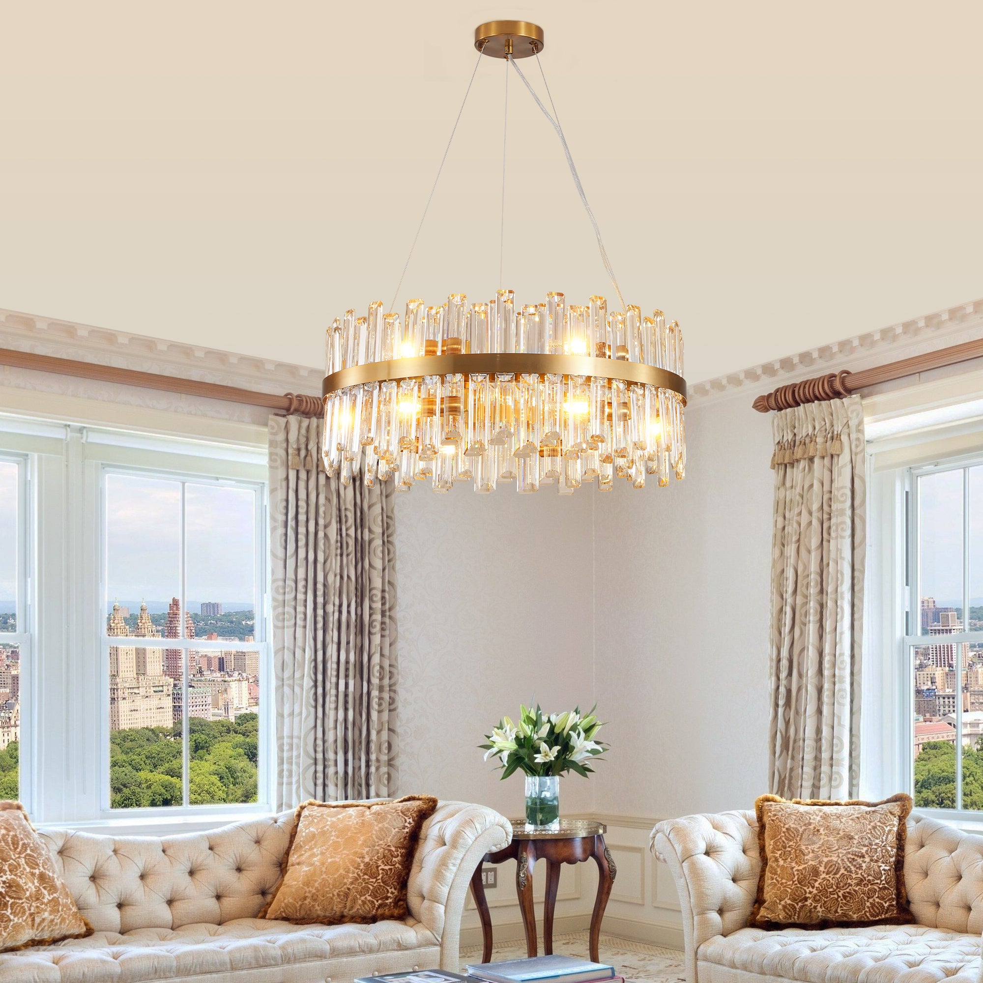 Decorative Golden Crystal Chandelier