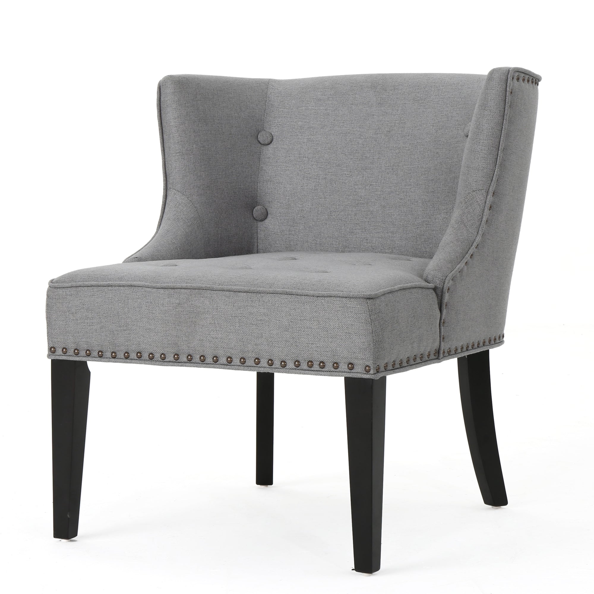 Occasional Accent Chair In Gray Fabric