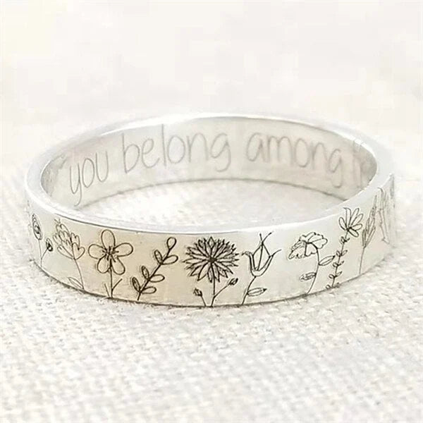 Romantic Minimalist Statement Ring in Silver