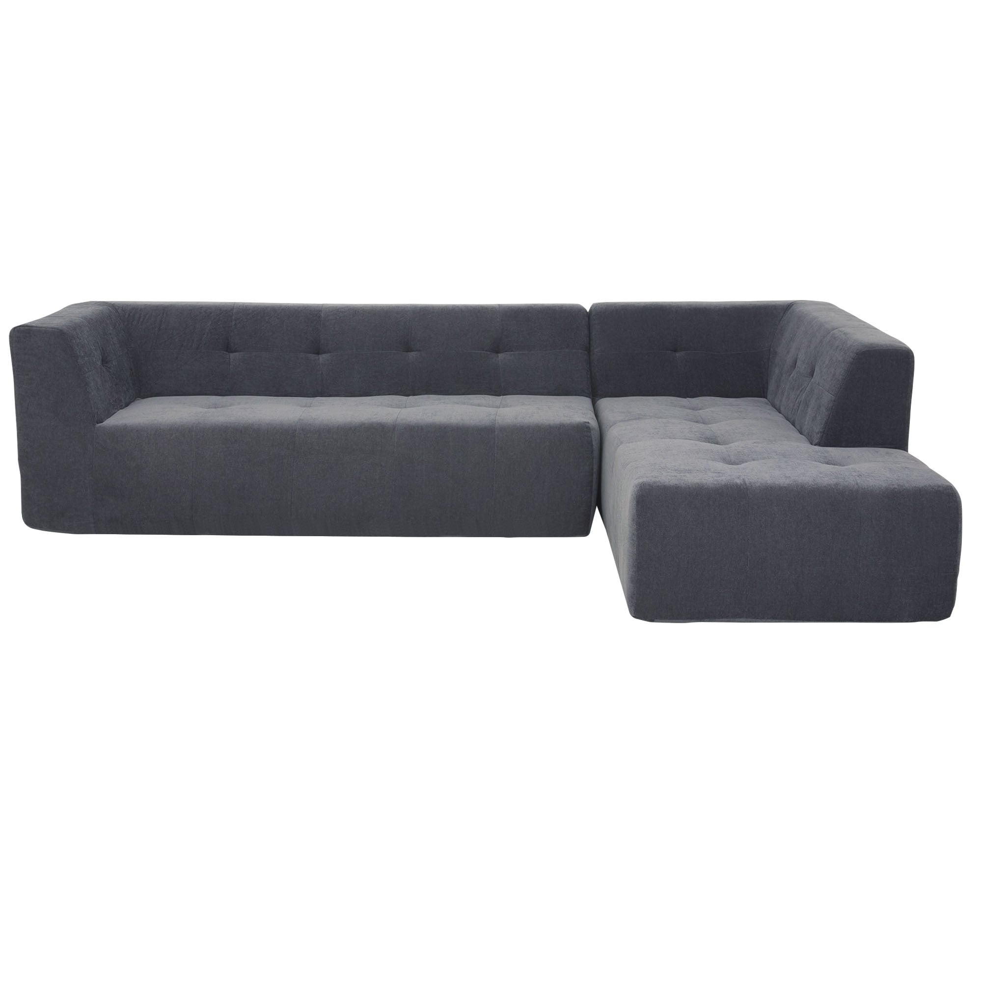 Mombasa 3-Seat Compressed Sofa in Dark Grey