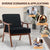 Mid-Century Modern Accent Chair - Solid Wood Frame, Extra-Thick Backrest, Ideal for Living Room, Bedroom, or Reading Room