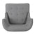 Occasional Accent Chair In Gray Fabric