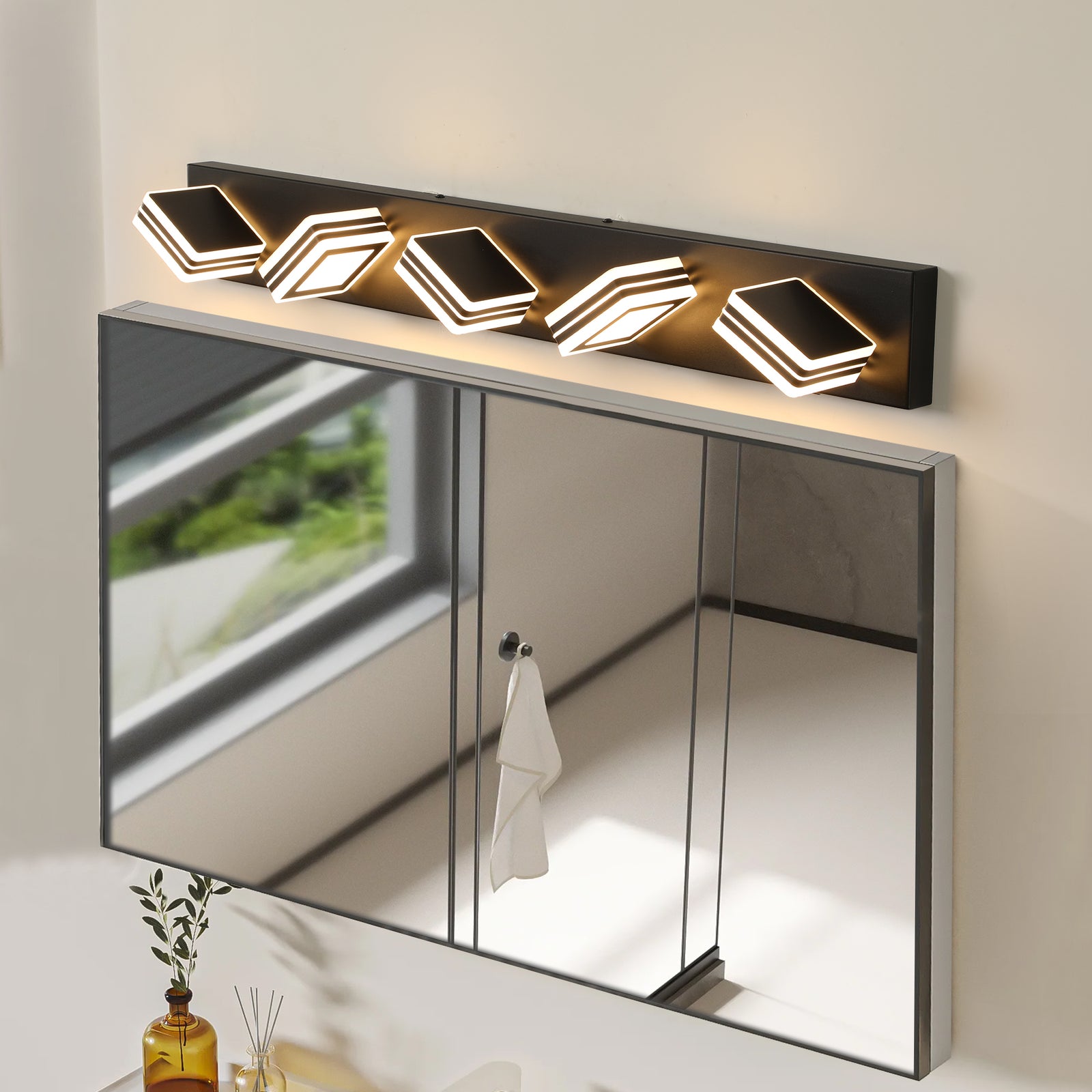 Sleek Modern 5-Light LED Vanity Light