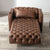 Reclining Tufted Chaise Lounge with Lumbar Pillow and Wireless Phone Charging in Brown