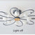 Contemporary Floral Flush Mount Ceiling Light in Grey/Green