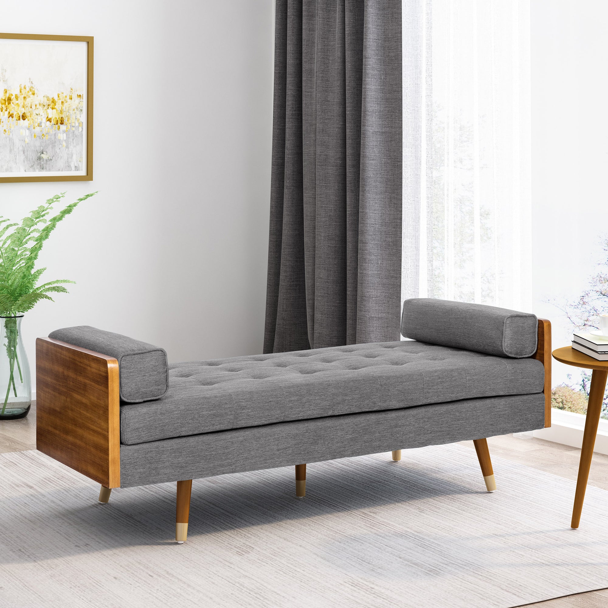 Chaise Lounge with Mid-Century Modern Design