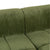 Accra 2-Seat Minimal Corduroy Sofa in Green