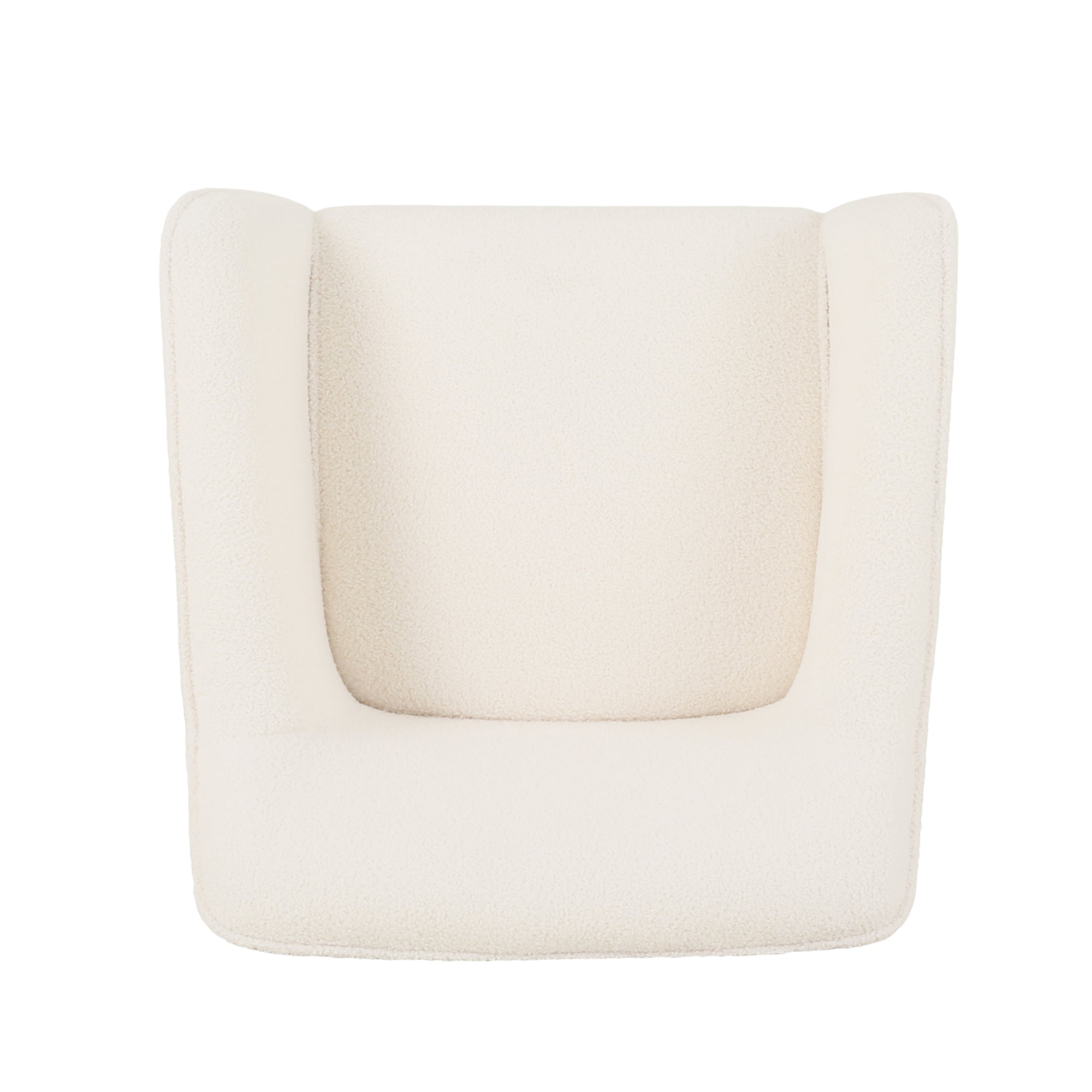 Stylish Upholstered Armchair In Ivory Fabric