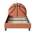 Twin Size Basketball-Themed Velvet Upholstered Bed