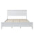 White Queen Platform Bed with Slatted Headboard