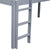 Gray Twin Low Loft Bed with Slide, Ladder, and Guardrails