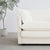 Comfy White Chenille Fabric Deep Single Seat Sofa Armchair with 1 Toss Pillow for Living Room Reading