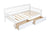 Twin-Size Pine Wood Daybed with Two Storage Drawers In White