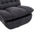 Black Upholstered Push-Back Recliner with Glider & Swivel