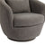 Gray Upholstered Swivel Accent Chair