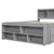 Gray Full Bed with Bookcase Headboard, Storage Drawers, and Bed-End Storage Case