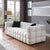 White Boucle 5-Seater Marshmallow Loveseat Sofa