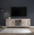 TV Stand Storage Media Console Entertainment Center With Two Doors Grey Walnut With Fireplace In Grey Walnut