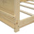 Natural Finish Twin Toddler Floor Bed with Built-in Book Storage Rack