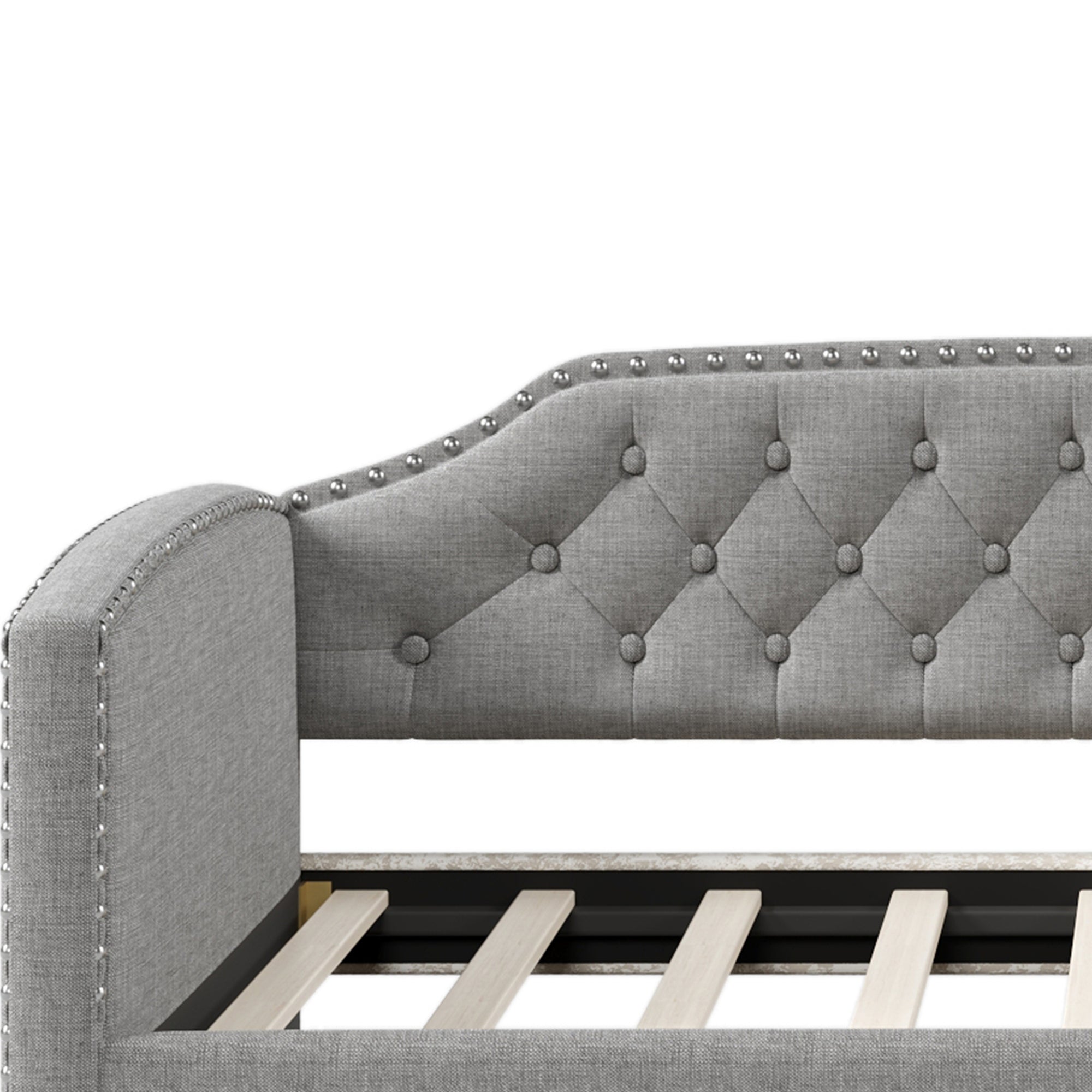 Traditional Twin Upholstered Daybed with Trundle