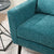 Modern Mid Century Accent Chair In Teal Chenille