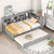 Wooden Twin Size DayBed with Trundle and USB Ports In Grey