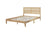 Premium Rubber Wood Queen Size Bed with Rattan Headboard