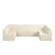 Space-Efficient 6-Seater Modular Foam Sofa In Beige Minimalist Design