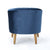 Antique Navy Blue Velvet Mid-Century Club Chair