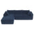 Cairo 4-Seat Modular Wrinkle-Resistant Chenille Sofa in Dark Blue