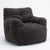 Soft Teddy Tufted Bean Bag Chair in Dark Gray