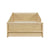 Natural Finish Twin Toddler Floor Bed with Built-in Book Storage Rack