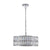 6-Light Pendant Crystal Drum Chandelier with Silver Metal Frame